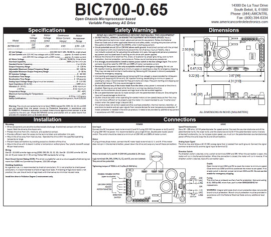 VFD Quick Start Guide